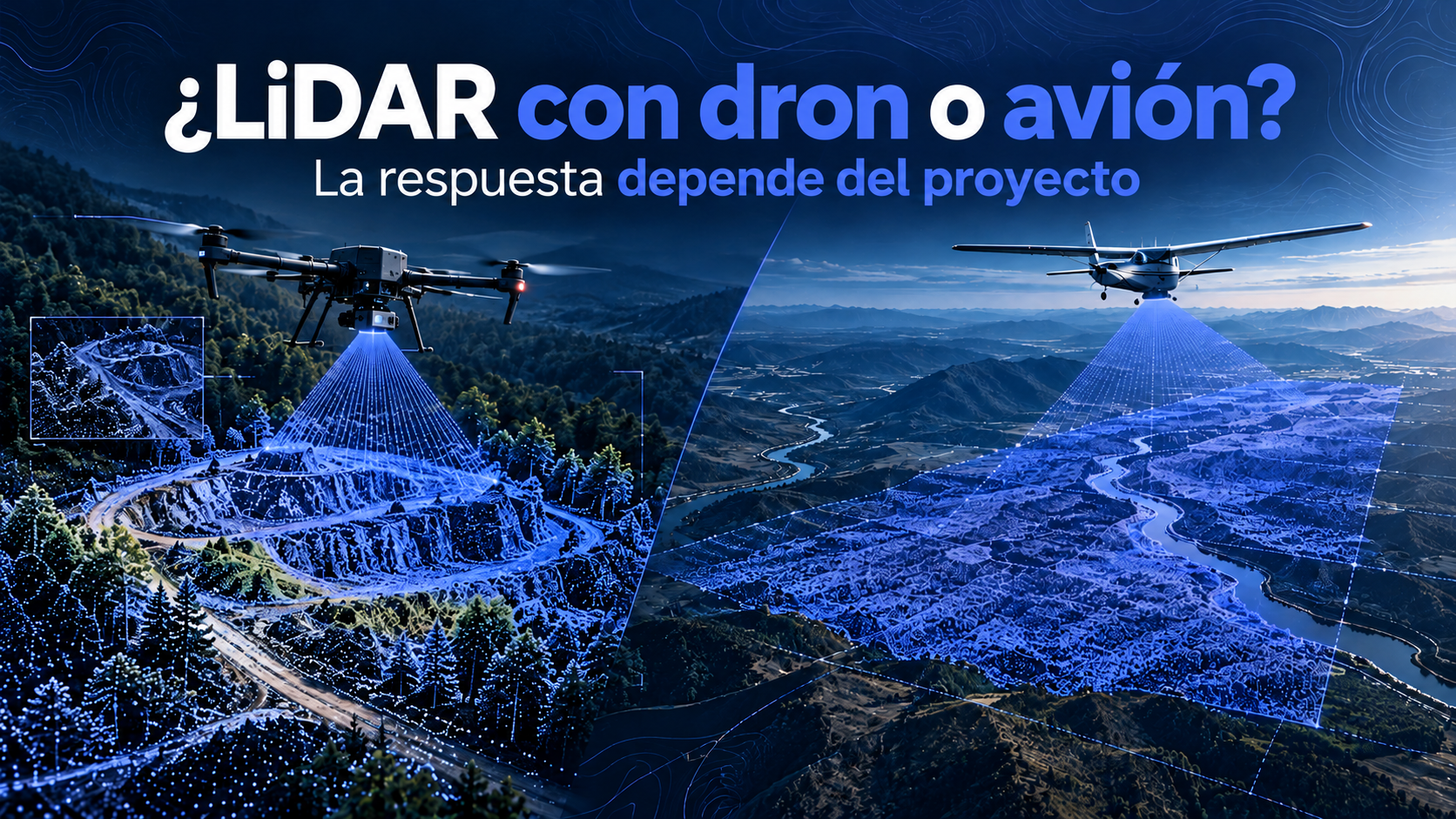 ¿LiDAR con dron o avión? La respuesta depende de cuatro preguntas
